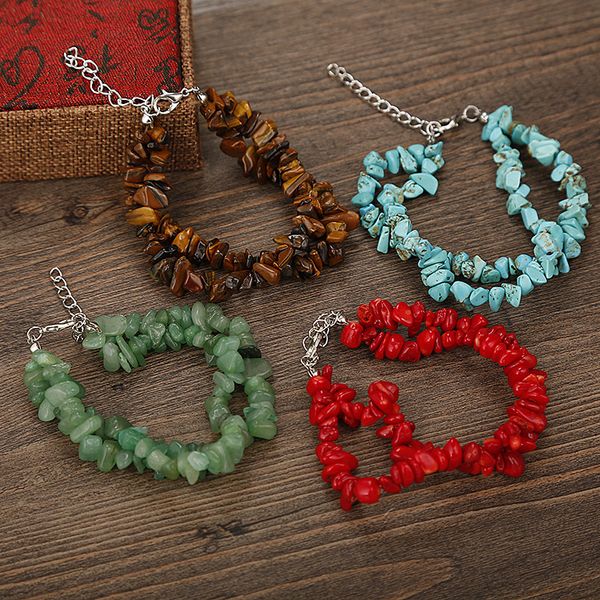 

retractable bracelet strands double circle turquoise women cube color fantasy natural crystal stone bracelets bracelets, Black