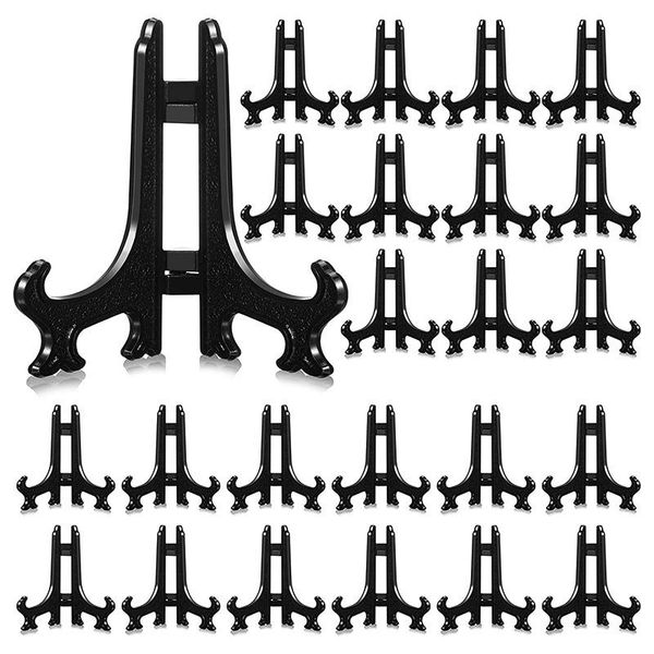 

jewelry pouches, bags 48 pieces easel stands 3 inch plastic plate stand holder display picture for frame (black), Pink;blue