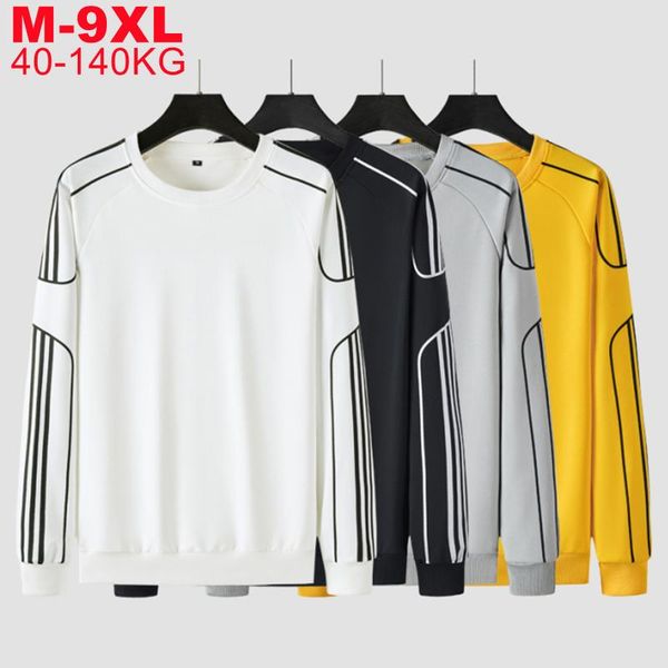 

men's hoodies & sweatshirts big size 9xl 8xl 7xl 140kg men sweatshirt casual pullover mens hip hop streetwear oversized hoodie tracksui, Black