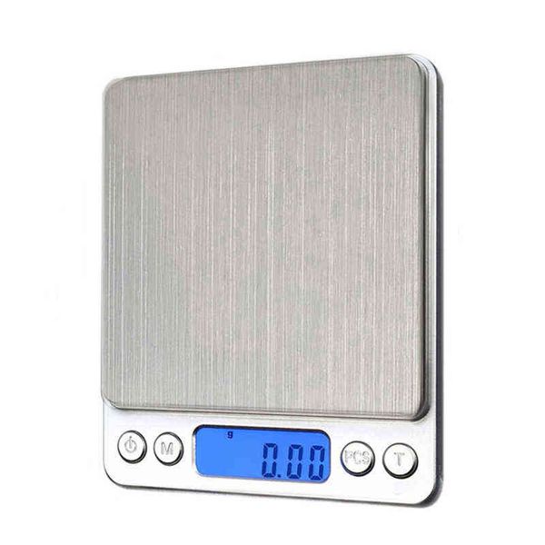 500g / 1/2 / 3kg Bilancia di precisione LCD Gram Bilancia elettronica per gioielli Bilancia da cucina per la cottura del tè Pesatura digitale 210728