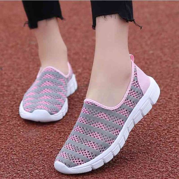 

dress shoes women's athletic shoes in breathable mesh, casual summer sneakers for women, no shoelaces, low loafers, large size swdz, Black
