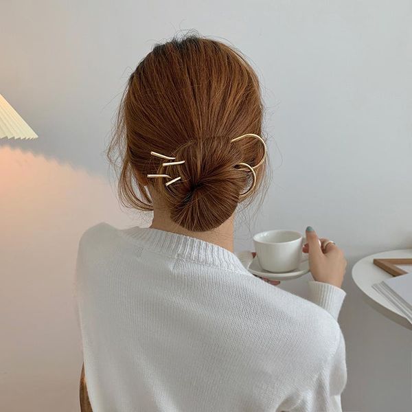 hair accessories u shape clips bobby pins for women girlsÂ gold brown hairpins metal barrettes simple bride colorful hairpin