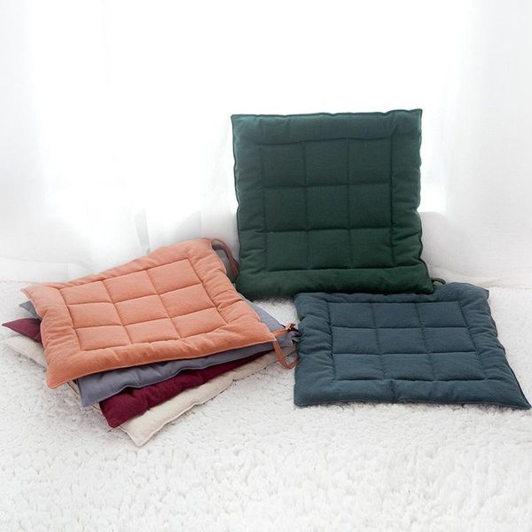 

cushion/decorative pillow japanese linen-washed chair cushion home dining office warm and cool thin breathable