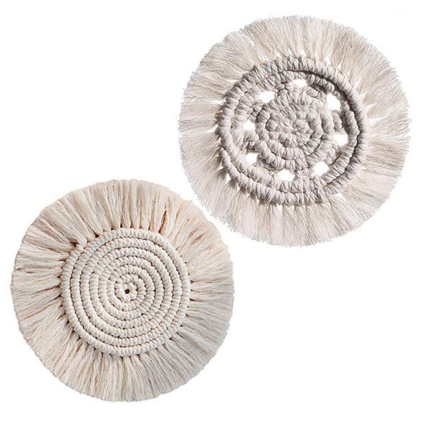 

mats & pads cup pad heat-insulating handmade table mat cotton knitting for home office