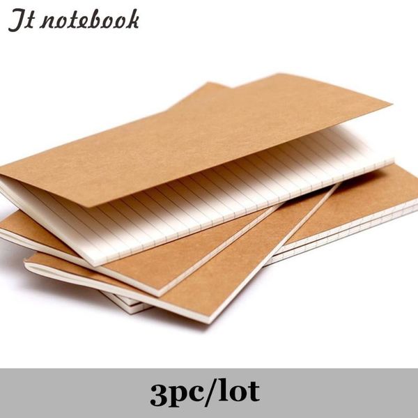 

3pcs/lot refillable paper traveler's notebook filler papers / journal dairy inserts refill kraft notepads, Purple;pink