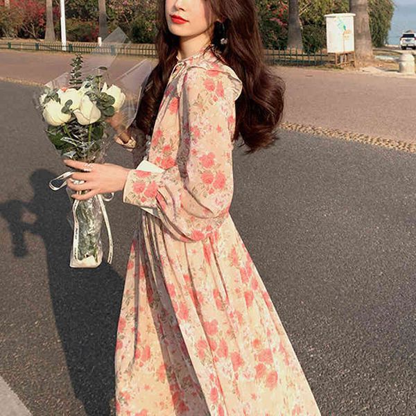 

dresses 2021 summer french vintage elegant women casual sweet floral midi female korean style party y2k dress ladies kawaii, Black;gray