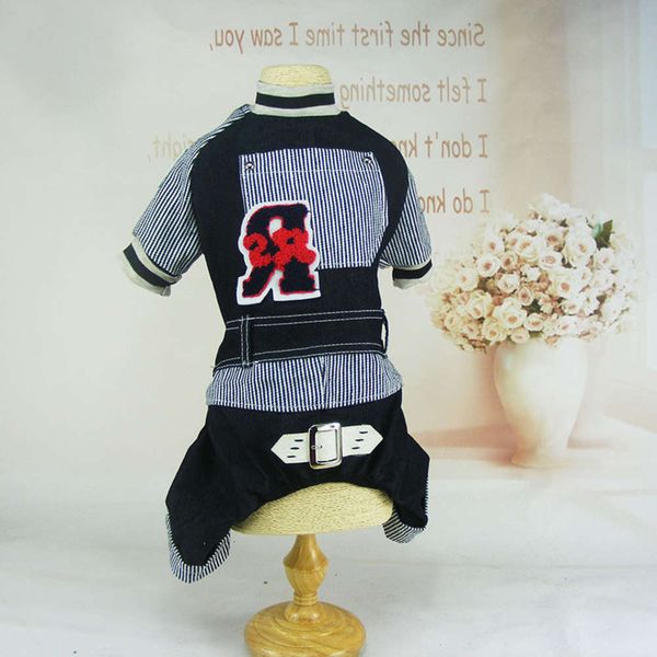 

the dog clothes spring and summer pet jeans dog four legged clothing stripes