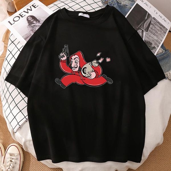 

men's t-shirts holding the money and run printing man t-shirt simplicity crewneck mens clothing style tshirt fashion slim, White;black