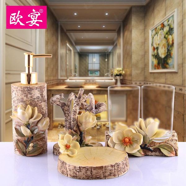 

bath accessory set european banquet wash simple bathroom five sets of wedding ceremony