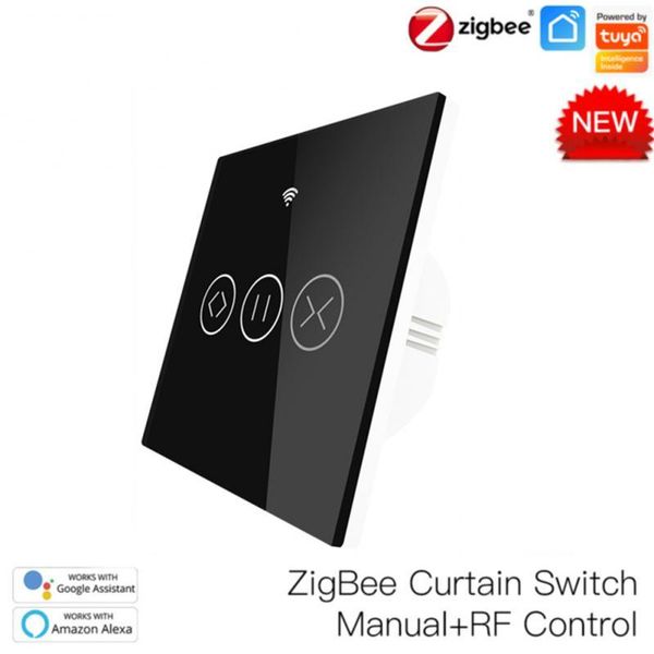 

smart home control eu/us tuya zigbee rf curtain switch remote blinds engine roller shutter life app timer work with aelxa google