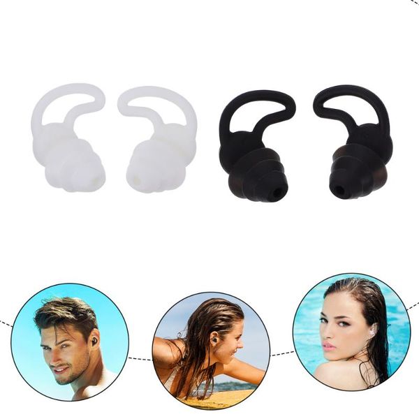 

nose clip 4pcs silicone swimming earplugs waterproof reusable ear plugs for