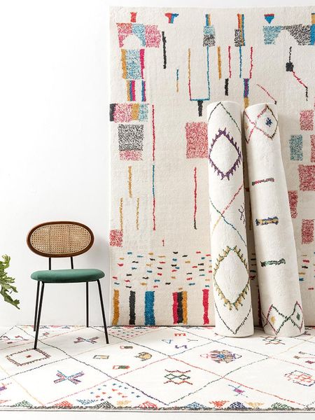 

carpets nordic morocco soft for living room home bedroom shaggy rug bedside coffee table mat fluffy carpet kids play rugs