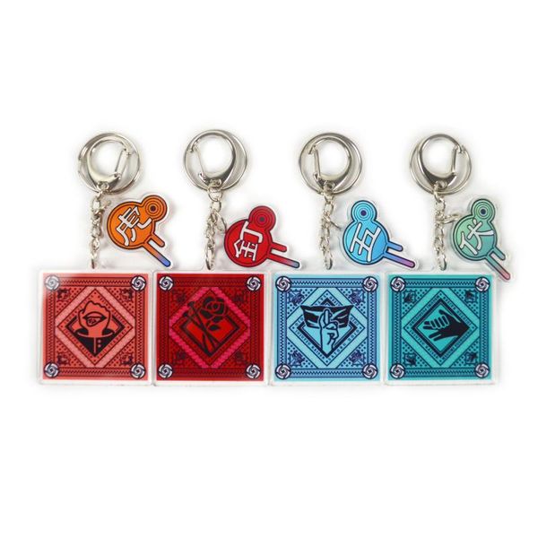 

keychains jujutsu kaisen acrylic keychain men women bag car keyring trinket fans souvenir gift couple's accessories wholesale, Silver