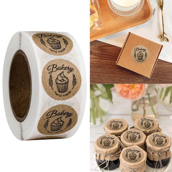 

gift wrap 500 pcs self-adhesive sticker handmade baking food decorative biscuit bag
