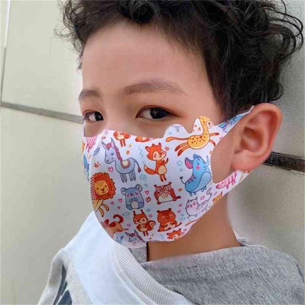 

children's kindergarten mask air layer cotton anti haze cartoon for boys and girls