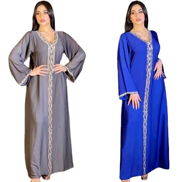 

ethnic clothing eid fashion nida muslim dress dubai abaya jalabiya for women ribbon rhinestone hijab dresses moroccan kaftan islam party clo, Red