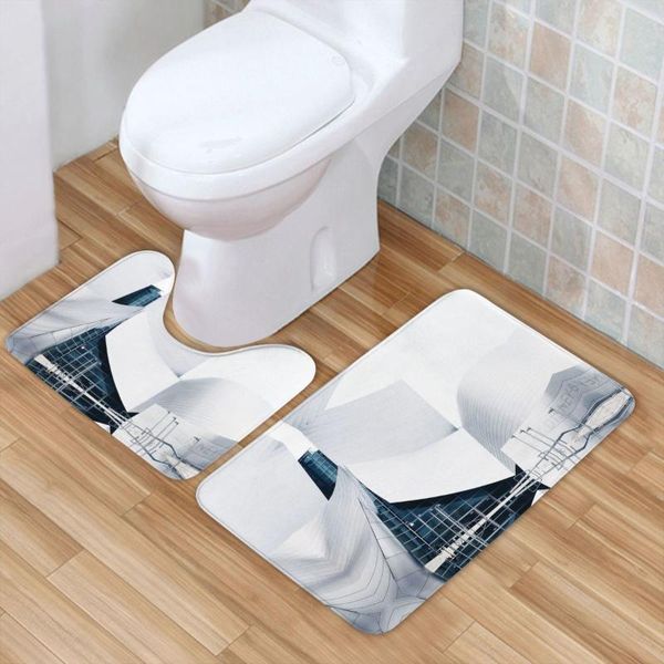 

2pieces bathroom rugs bath mats