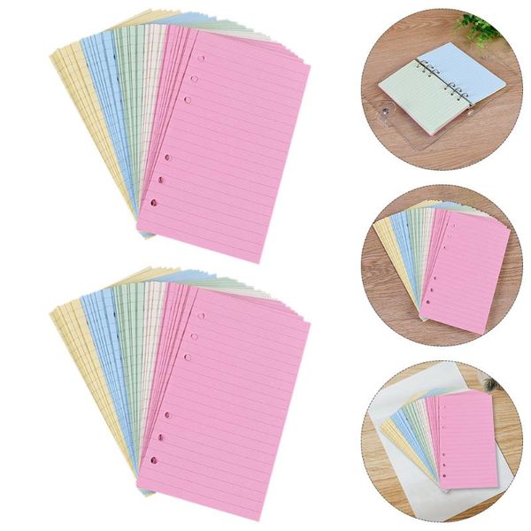

wall clocks 2pcs six-hole notepad replacement page a6 filler paper for students