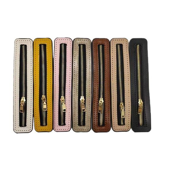 

bag parts & accessories zipper for replacement making hardware pu leather woven accessory sewing decorative bags, Black