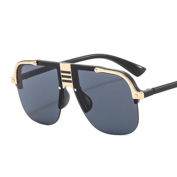 

outdoor eyewear rimless sunglasses square women men oversize retro brand designer flat big shades oculos female gafas uv400