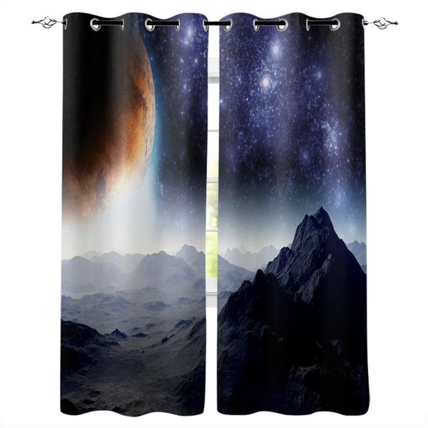 

curtain & drapes universe space planet sci-fi stars curtains for living room child bedroom window treatment blinds kitchen
