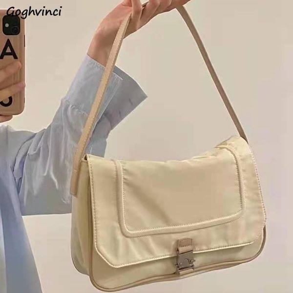 

evening bags baguette shoulder women nylon ins fashion hasp simple portable underarm handbags female harajuku chic design arrival
