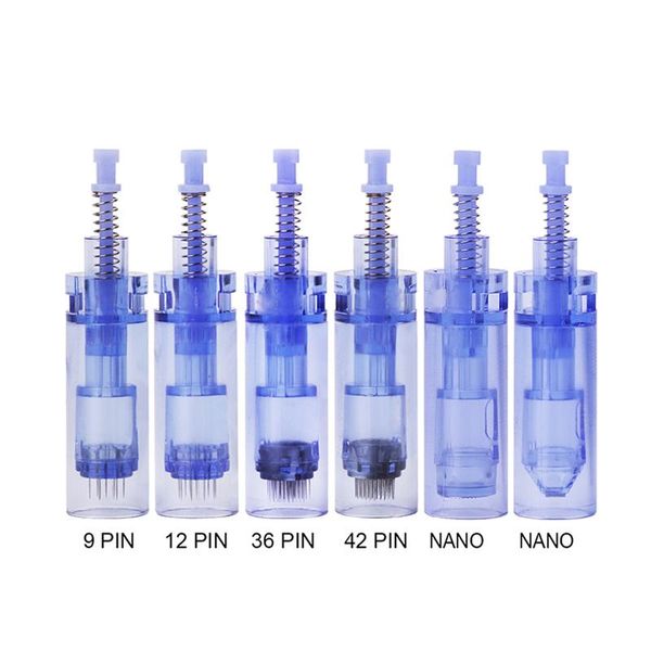 

tattoo needles electric 10pcs derma bayonet 9/12/24/36/42 pin nano cartridges for auto dr. pen a1 a6 needle tips