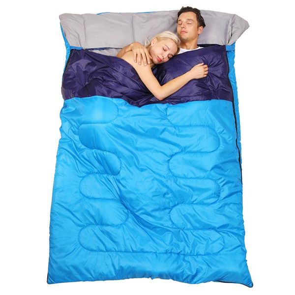

double sleeping bag -5 -10 degree portable camping widened thick cotton lover couple travel warm bags