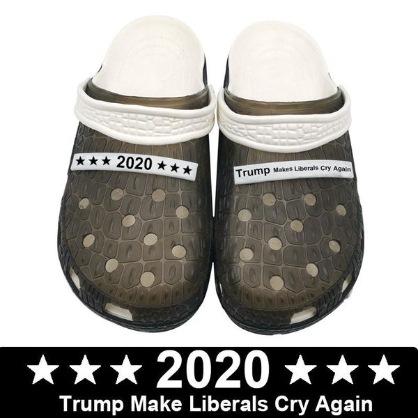 

slippers trump 2021 makes liberals cry again beach mmassage soft eva shoes men casual sapato masculino zapatos de hombre kapcie, Black