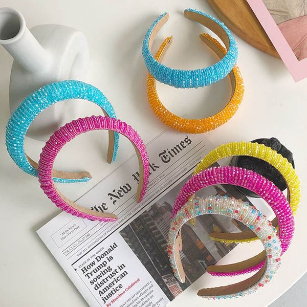 

girls hair accessories sticks head bands headbands for childrens crystal fashion accessory rainbow b4955, Slivery;white