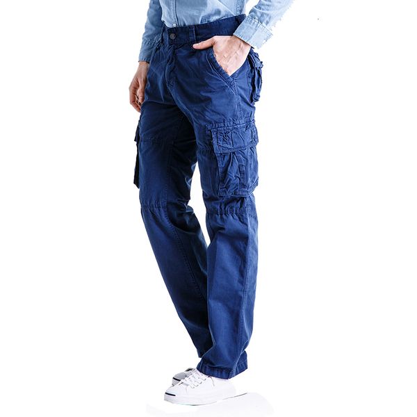 

transport drop men autumn cargo pants baggy green pant loose male pocket 29-40 axp121, Black