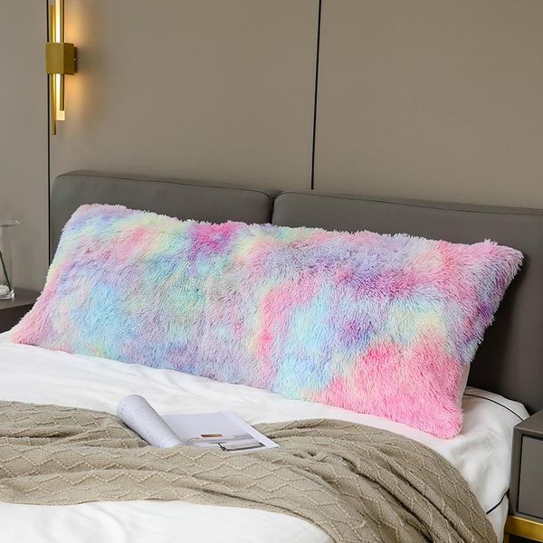 

pillow case 20x57 fluffy bohemian fuzzy shaggy plush long soft comfortable adults double lover sleeping bedding