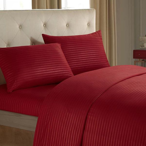 

sheets & sets fashion bedding set stripe cotton soft bedclothes pure color bed sheet with cover fitted el textiles38