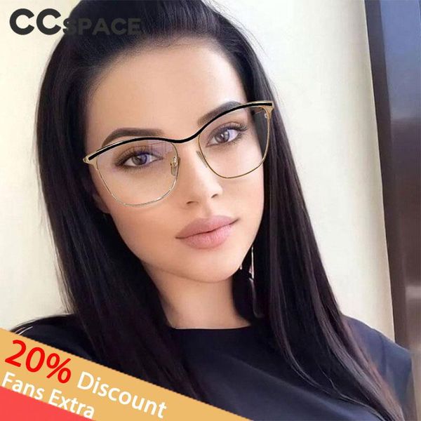 

sunglasses 53770 anti-blue light metal glasses frame spring leg women optical fashion computer eyeglasses, White;black