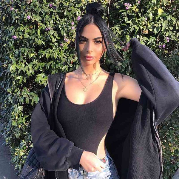 

streetwear be it womens jumpsuits long sleeve size erotic mock neck clothe slim fit solid fashion costume, Black;white