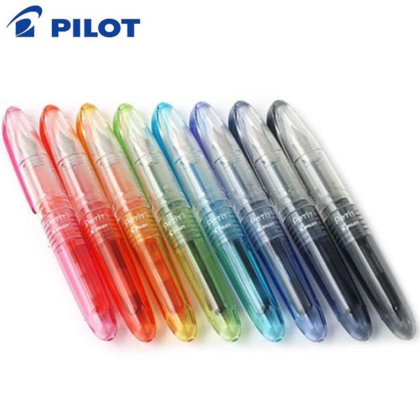 

pilot petit1 mini fountain pen - fine nib transparent colorful ink wrting supplies spn-20f pens