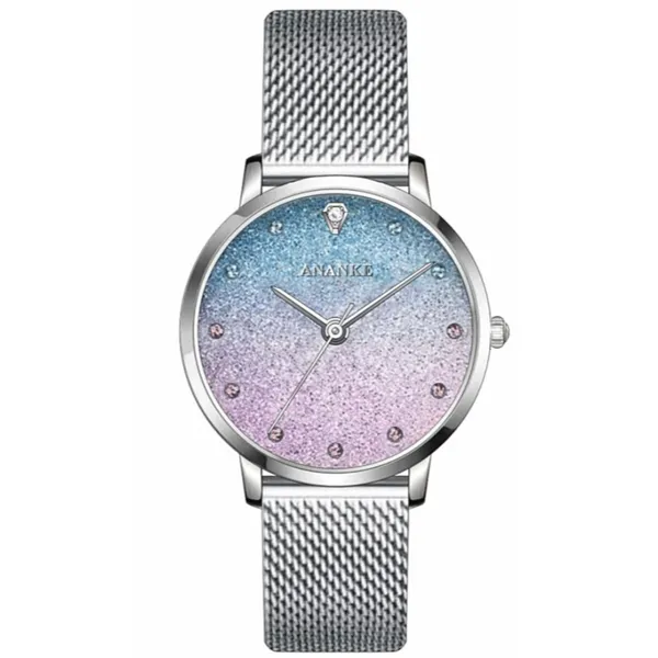 Mulheres de prata relógios de pulso com caixa de presente menina pulseira luxo magnético starry céu senhora relógio relógio de pulso relógios fêmea