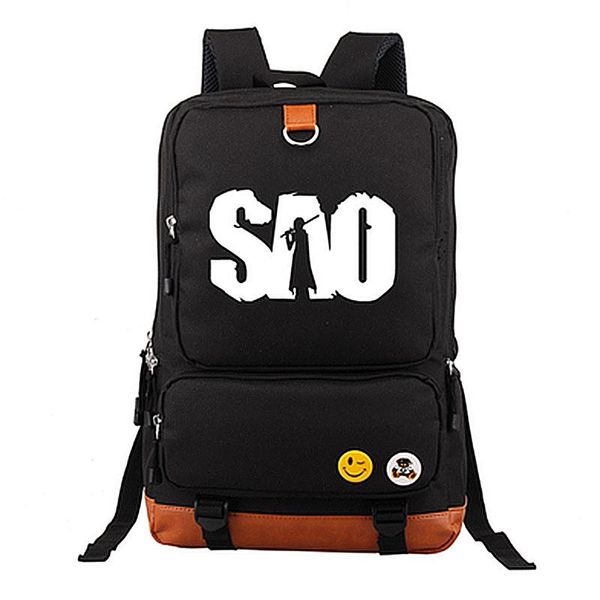 

style animation sword art online pattern book bag boy girl backpack