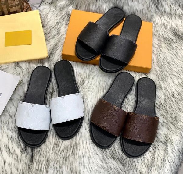 

sandals fashion men women flat base casual leather beach slippers shoes flip-flops comfortable sandal l21719, Black