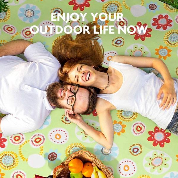 

outdoor pads waterproof folding picnic mat camping beach mattress flannel sleeping pad hiking blanket portable