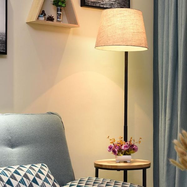 

floor lamps european style wooden lamp simple decoration living room study bedroom vertical storage tray coffee practical table