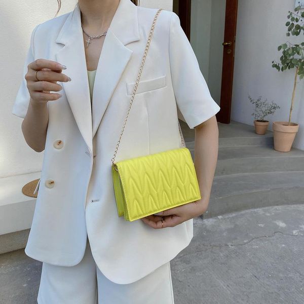 

shoulder bags summer women bag 2021 jelly fluorescence fashion pleated chain purses handbags luxury designer crossbody