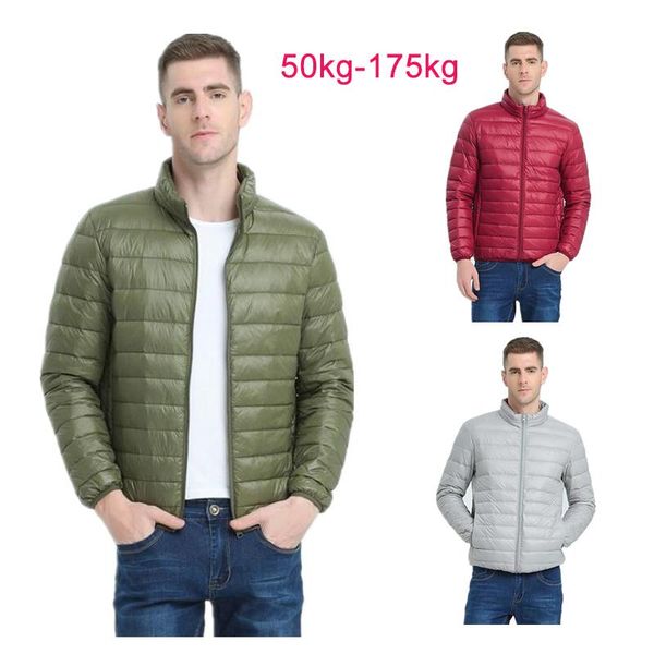 

men's down & parkas men striped winter stand collar warm zipped light jacket comfortable fashion casual snow coat plus size, Black