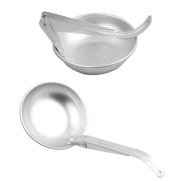 

camp kitchen outdoor camping picnic titanium spoon tableware spork folding utensils portable equipment