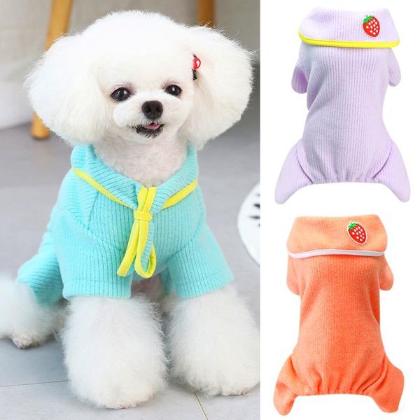 Köpek Giyim Pet Tulum Giysi Foodle Teddy Bichon Pijama Gündelik Giyim Pomeranian Yorkshire Terrier Küçük Köpekler Giyim