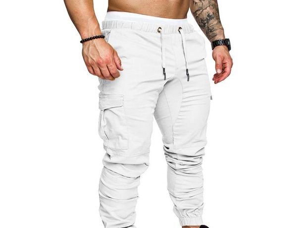 

men's pants fashion men casual sports sweatpants male trousers, Black