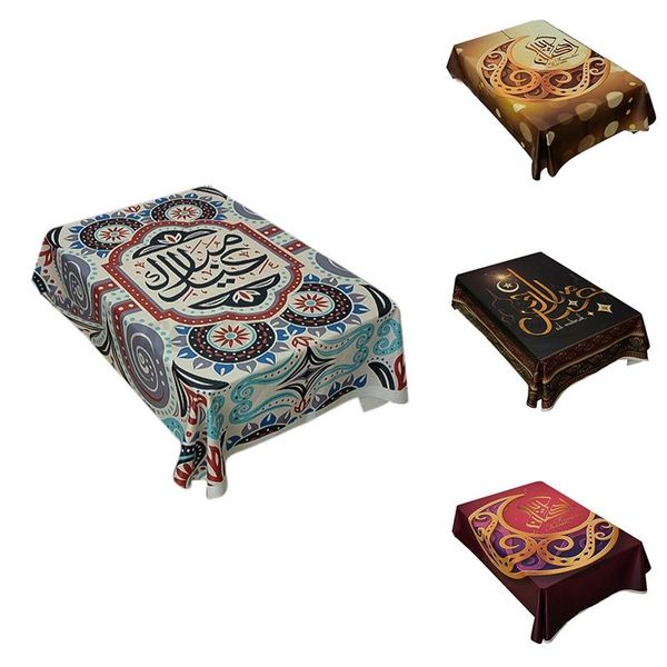 

waterproof eid mubarak ramadan muslim dining table cloth cover gift