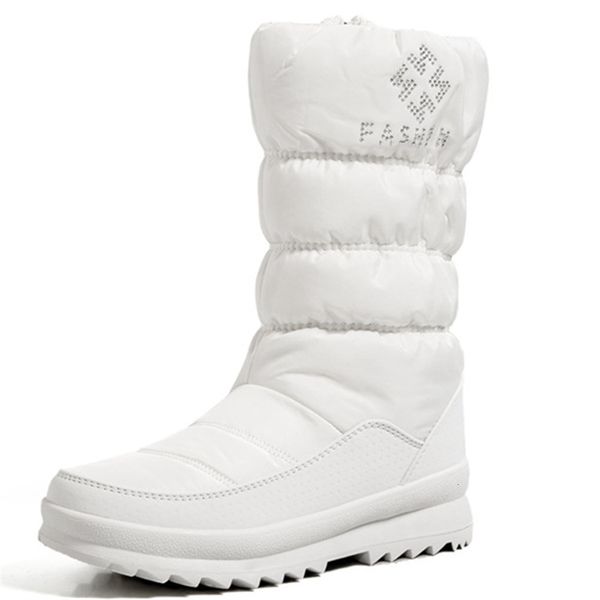 

asumer er snow thick skin winter shoes rounded toe zip waterproof with warm boots, Black