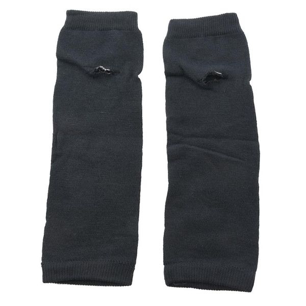 

five fingers gloves dark gray halfÂ finger elastic winter thick arm warmers for ladies, Blue;gray