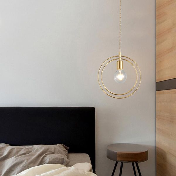 

pendant lamps golden led iron lights restaurant decoration e27 hanglamp bedroom parlor indoor lighting kitchen fixtures